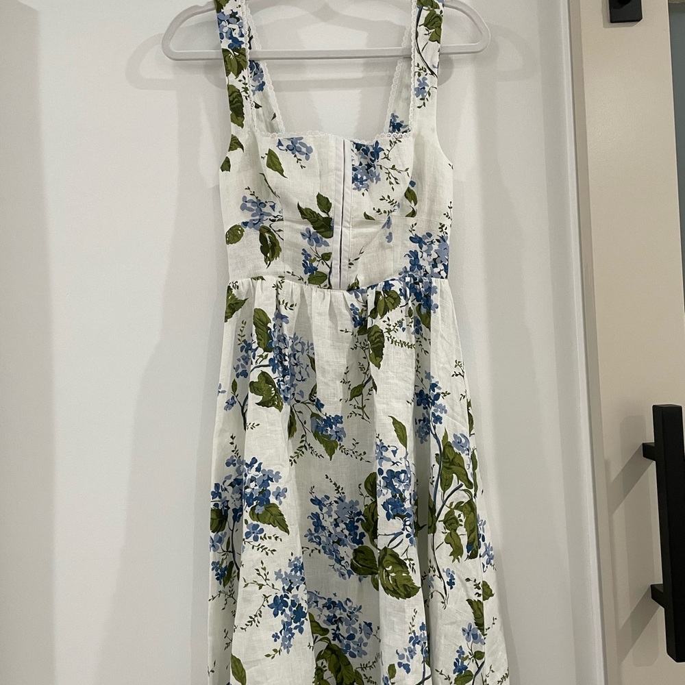 Brand New Reformation Tagliatelle Linen Dress
